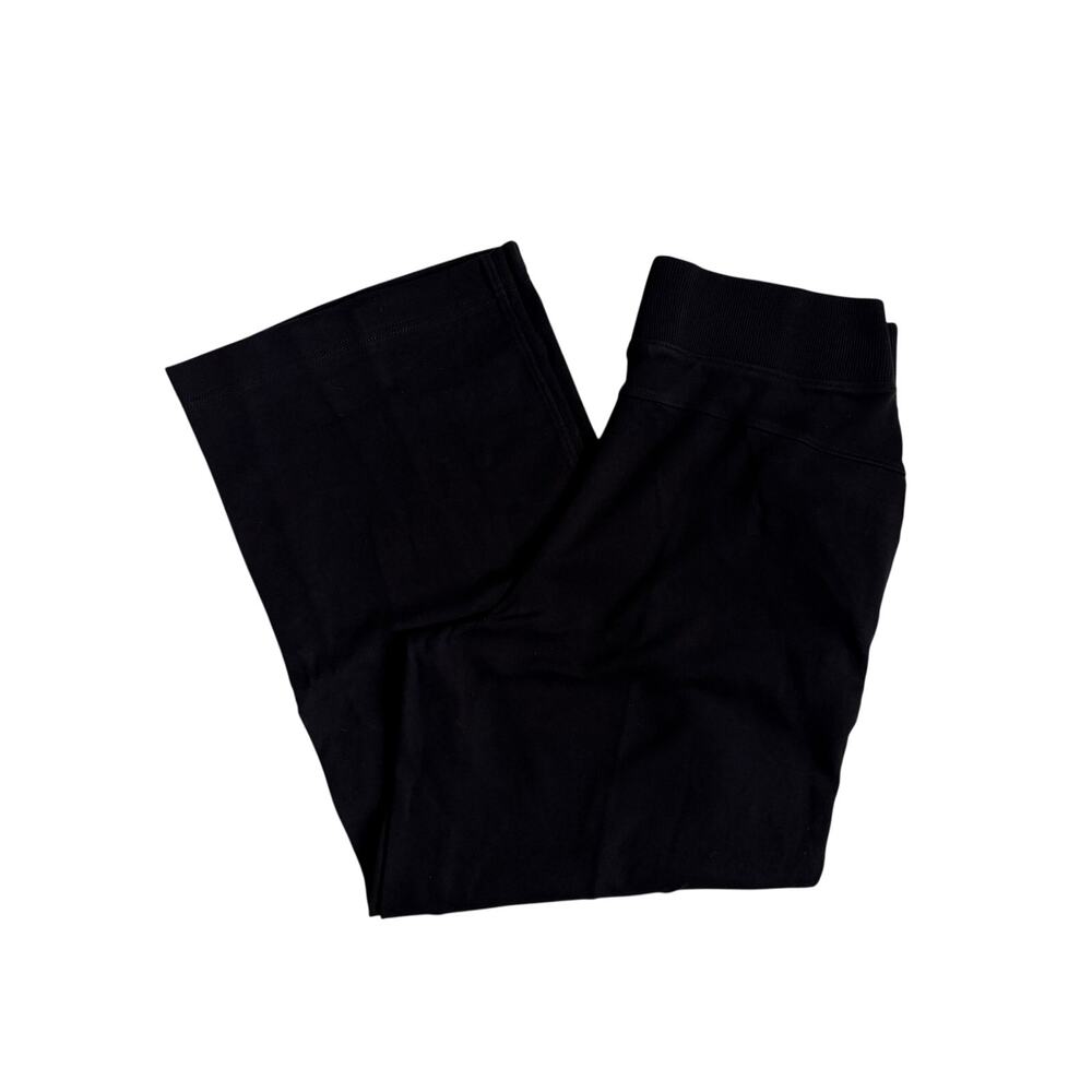 Pact Organic Airplane Pintuck Wide Leg Pant (Black) - Medium